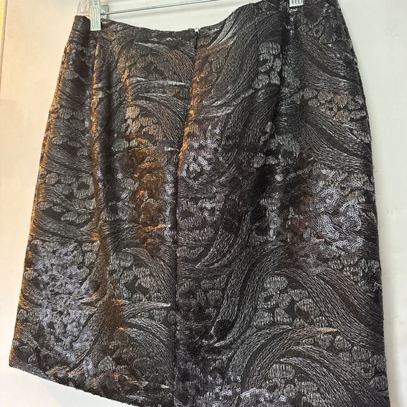Ann Taylor Black Embellished Skirt Size 6 - Picture 3 of 5